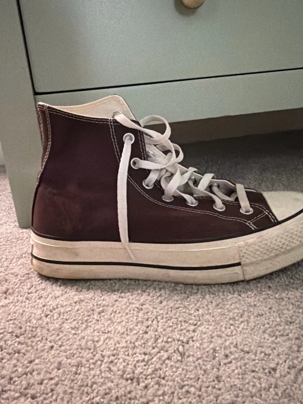 High-Top Canvas Sneakers in brown